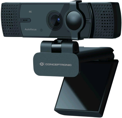 Conceptronic AMDIS08B - Webcam - colore - 8,3 MP - 3840 x 2160 - 4K - focale fisso - audio - USB 2.0 - MJPEG, YUY2